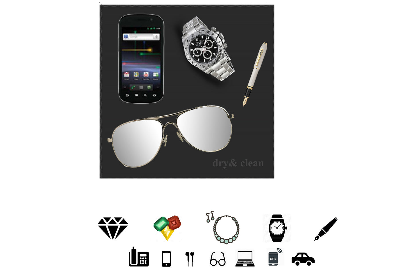 Anti Microbial Cleaning Cloth for glasses, mobile phones, jewelry & grillz
