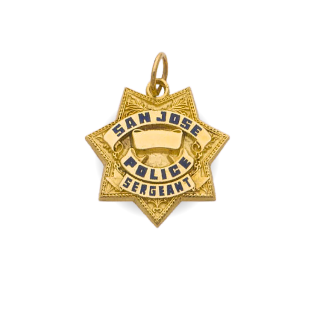 San Jose Police Department Star Badge Pendant