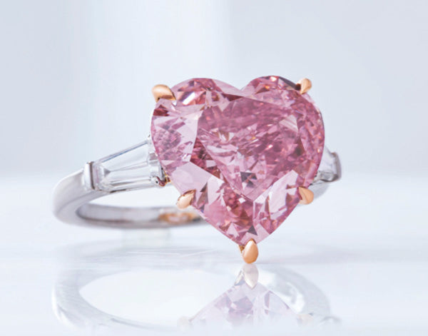 Purple-Pink Heart-Shaped Diamond Ring Tops All Lots at Christie's Geneva Sale