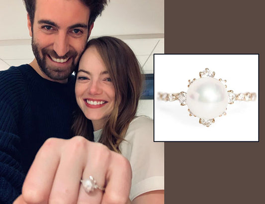 Here's Why Actress Emma Stone's Pearl Engagement Ring Is So Unconventional