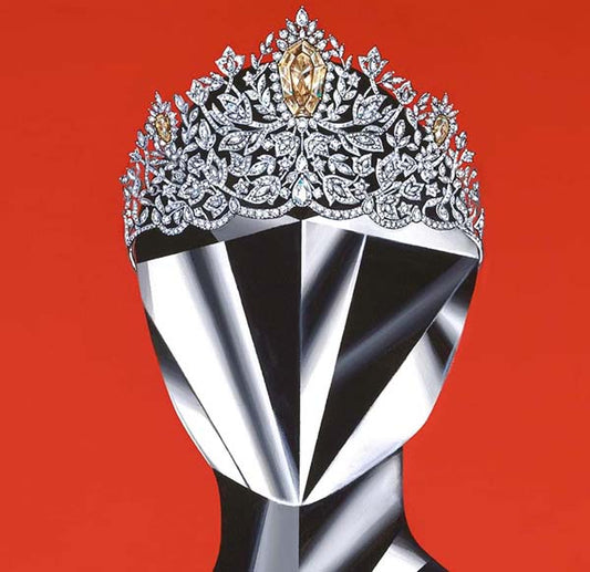 Reena Ahluwalia Paints Diamond Figure Wearing the Miss Universe 'Power of Unity' Crown