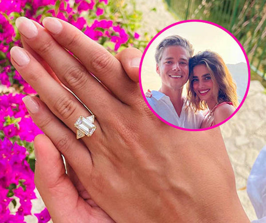 Victoria's Secret Model Taylor Hill Shows Off Emerald-Cut Diamond Engagement Ring