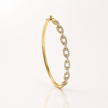 True Origin Lab Grown Diamond VS+ F+ 6.75 in Complete Link Bangle