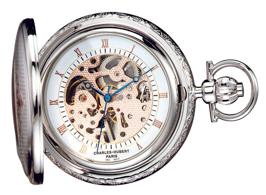 Charles-Hubert Two-Tone Full Hunter Mechanical Pocket Watch 3805