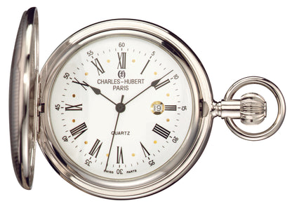 Charles Hubert Full Hunter Quartz Pocket Watch 3817