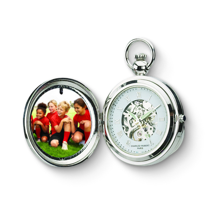 Charles Hubert Full Hunter Photo Frame Mechanical Pocket Watch 3850