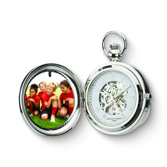 Charles Hubert Full Hunter Photo Frame Mechanical Pocket Watch 3850