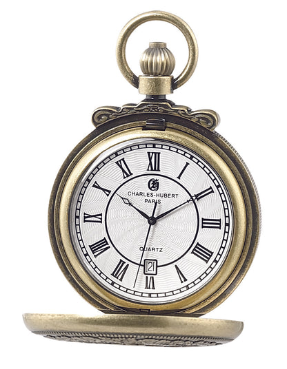 Charles Hubert Full Hunter Quartz Pocket Watch 3863-G