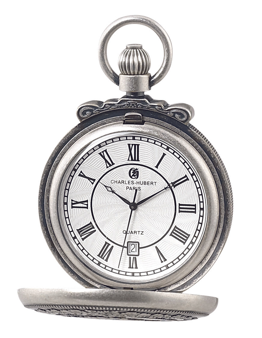 Charles Hubert Full Hunter Quartz Pocket Watch 3863-S