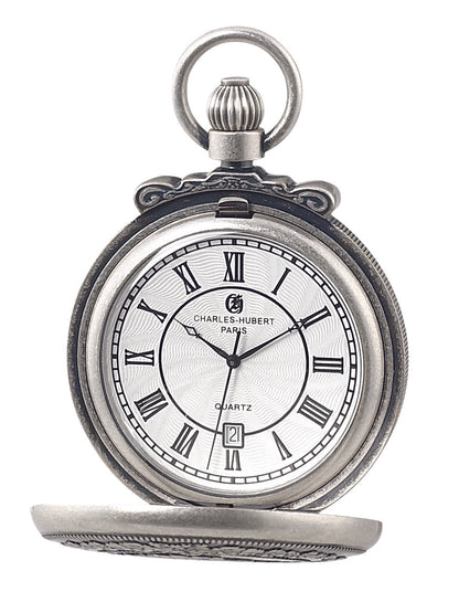 Charles Hubert Full Hunter Quartz Pocket Watch 3863-S