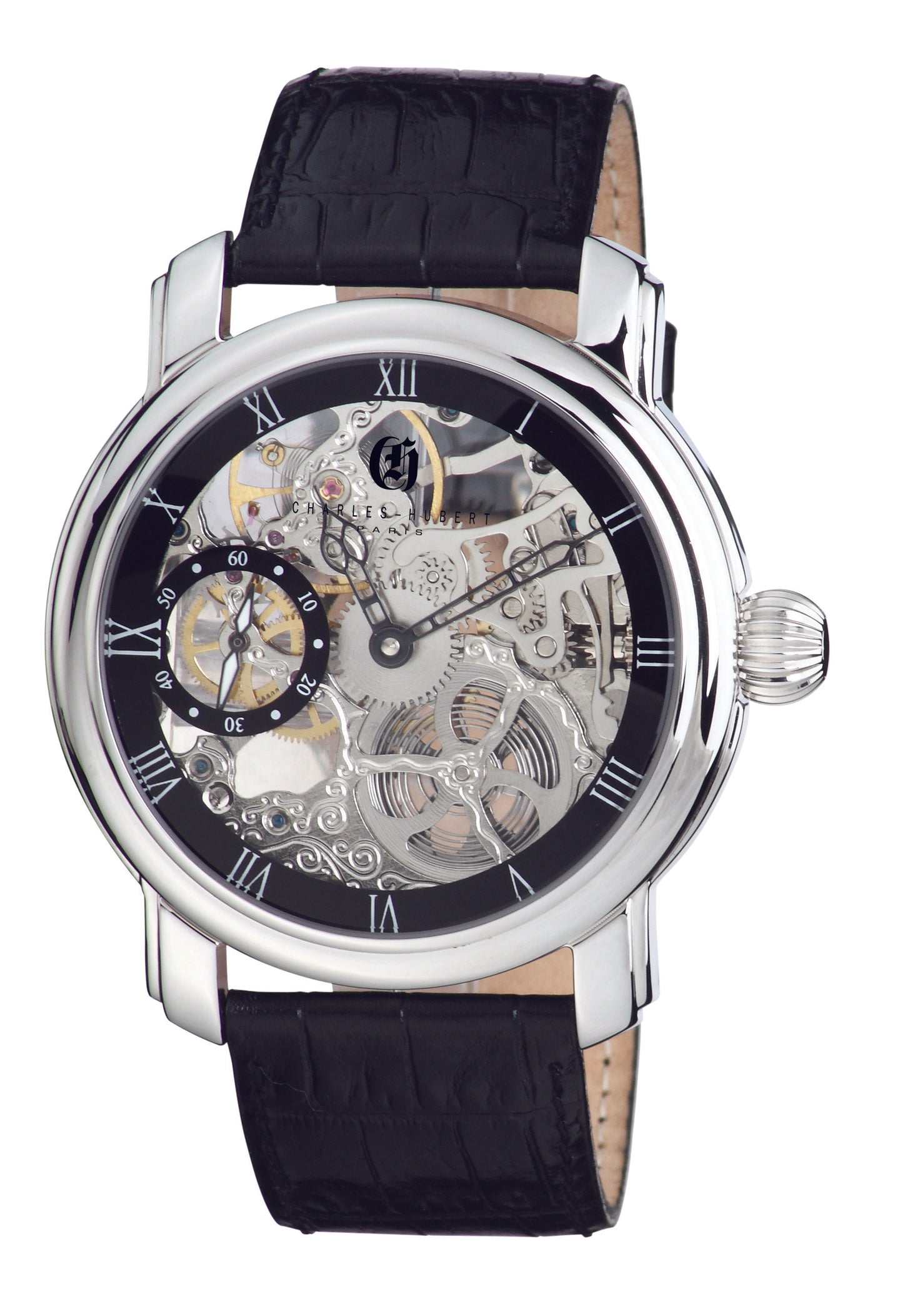 Charles Hubert Stainless Steel Mechanical Watch 3875