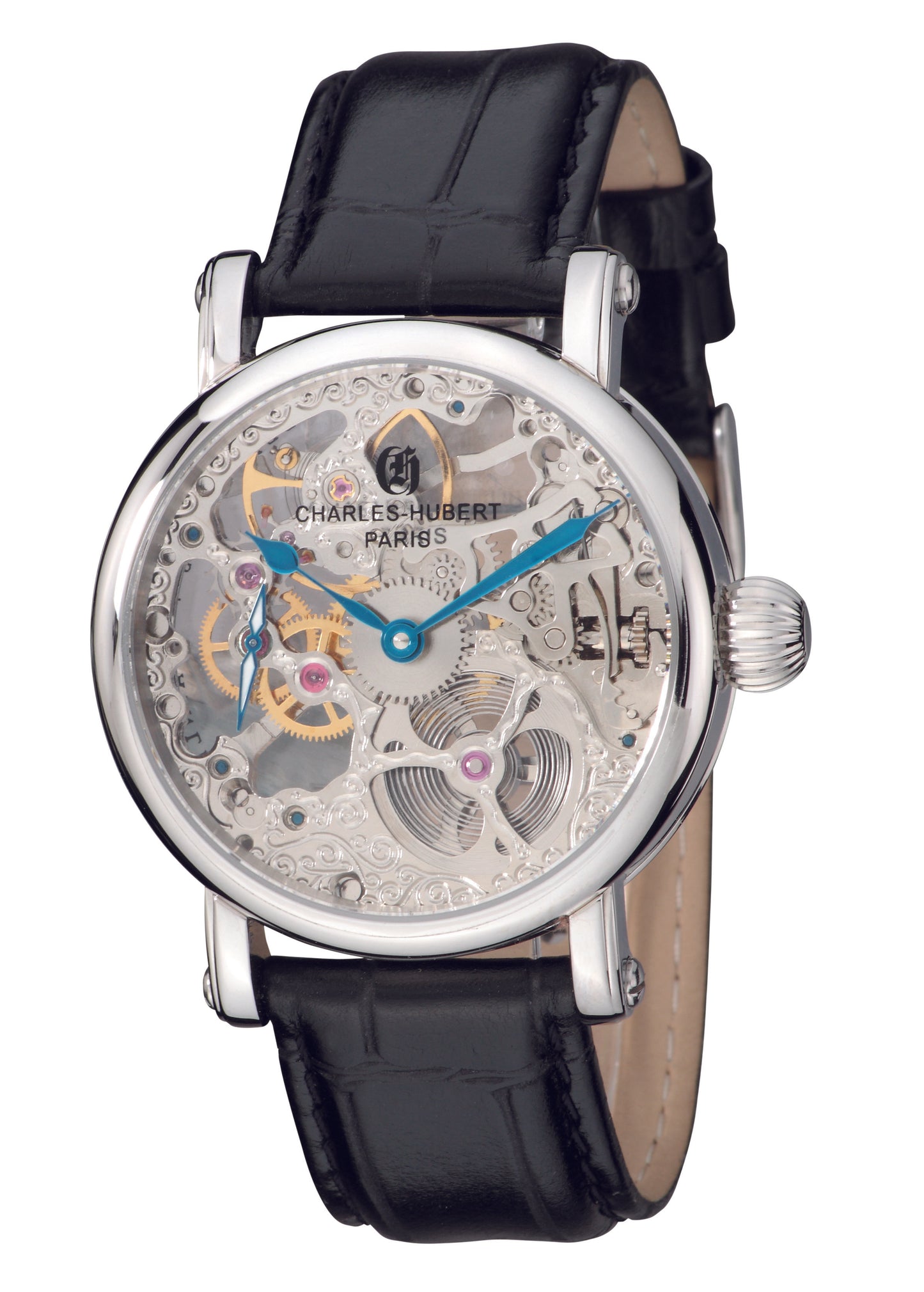 Charles Hubert Stainless Steel Mechanical Watch 3887-B