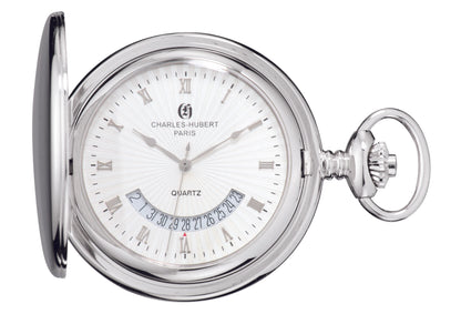 Charles-Hubert Full Hunter Quartz Pocket Watch 3900-W