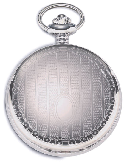 Charles Hubert Stainless Steel Full Hunter Mechanical Pocket Watch 3918