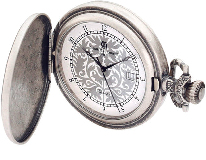 Charles Hubert Full Hunter Quartz Pocket Watch 3924