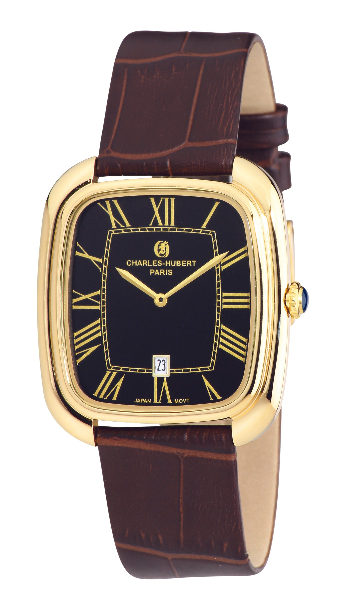 Charles Hubert Gold-Plated Stainless Steel Quartz Watch 3963-B