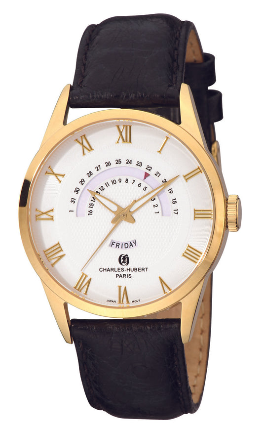 Charles Hubert Gold-Plated Stainless Steel Quartz Watch 3980-G