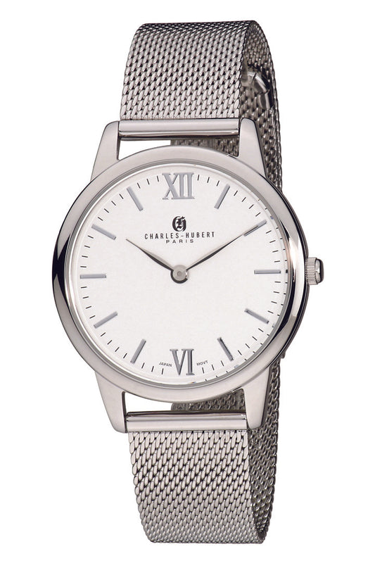 Charles Hubert Stainless Steel Quartz Watch 3998-W