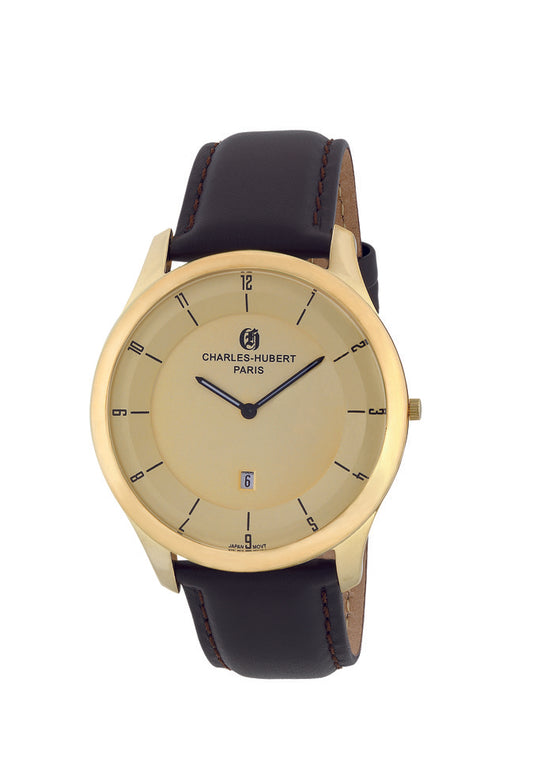 Charles Hubert Gold-Plated Stainless Steel Quartz Watch 3999-G