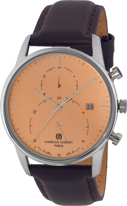 Charles Hubert Stainless Steel Quartz Watch 4001-RG