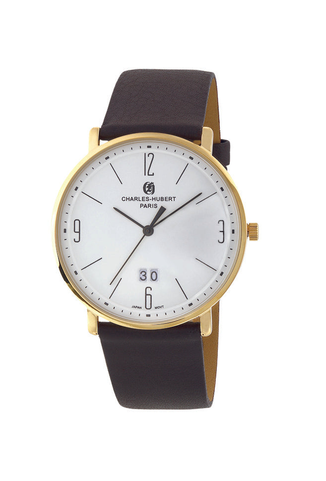 Charles Hubert Gold-Plated Stainless Steel Quartz Watch 4003-GW