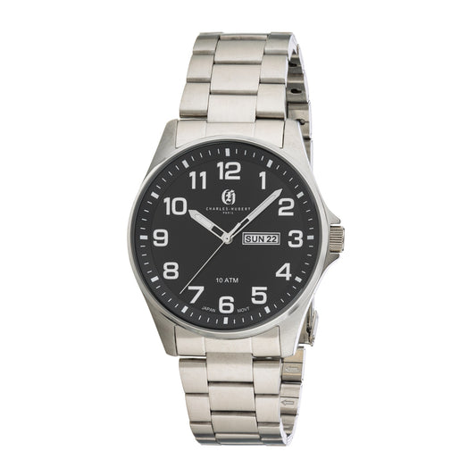 Charles-Hubert Stainless Steel Quartz Watch 4020-B