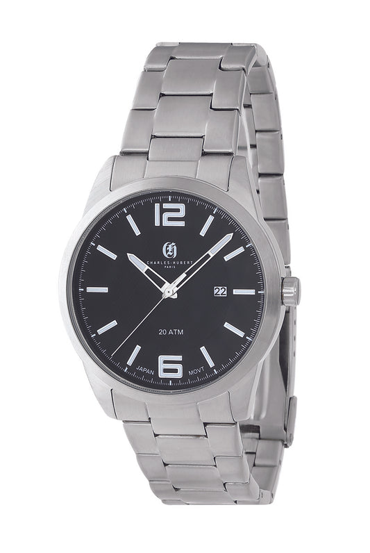 Charles-Hubert Stainless Steel Quartz Watch 4021-B