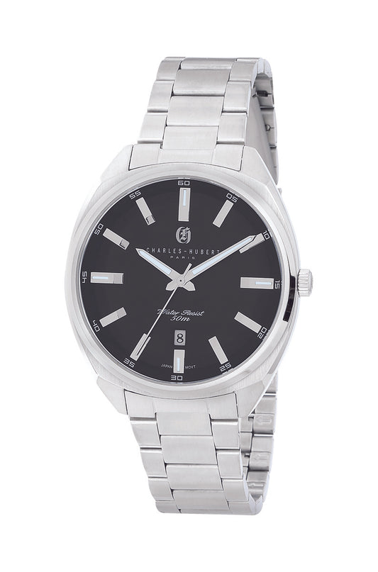 Charles-Hubert Stainless Steel Quartz Watch 4023-B