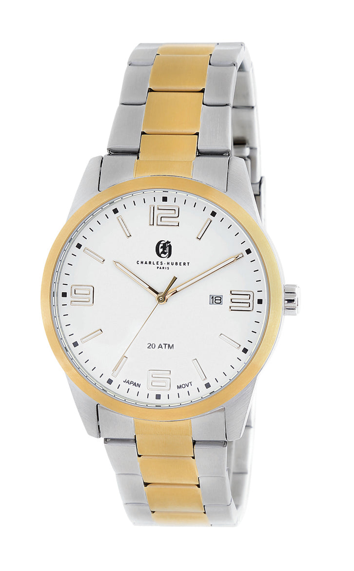 Charles-Hubert Two-Tone Stainless Steel Quartz Watch 4031-W