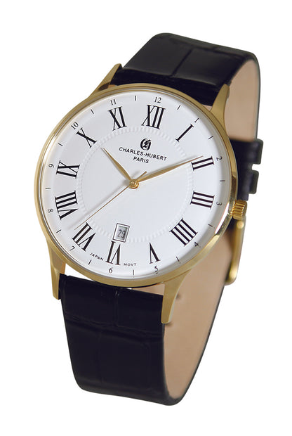 Charles Hubert Gold-Plated Stainless Steel Quartz Watch 4037-G