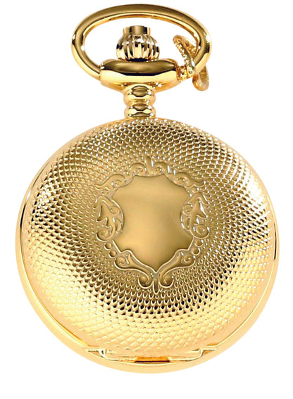 Charles Hubert Gold-Plated Full Hunter Quartz Pendant Watch 6823