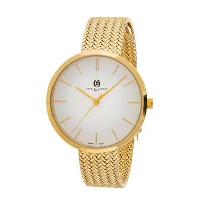 Charles Hubert Gold-Plated Stainless Steel Quartz Watch 6924-G