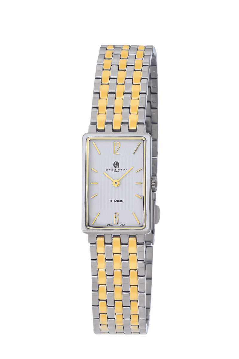 Charles-Hubert Two-Tone Titanium Quartz Watch 6925-G