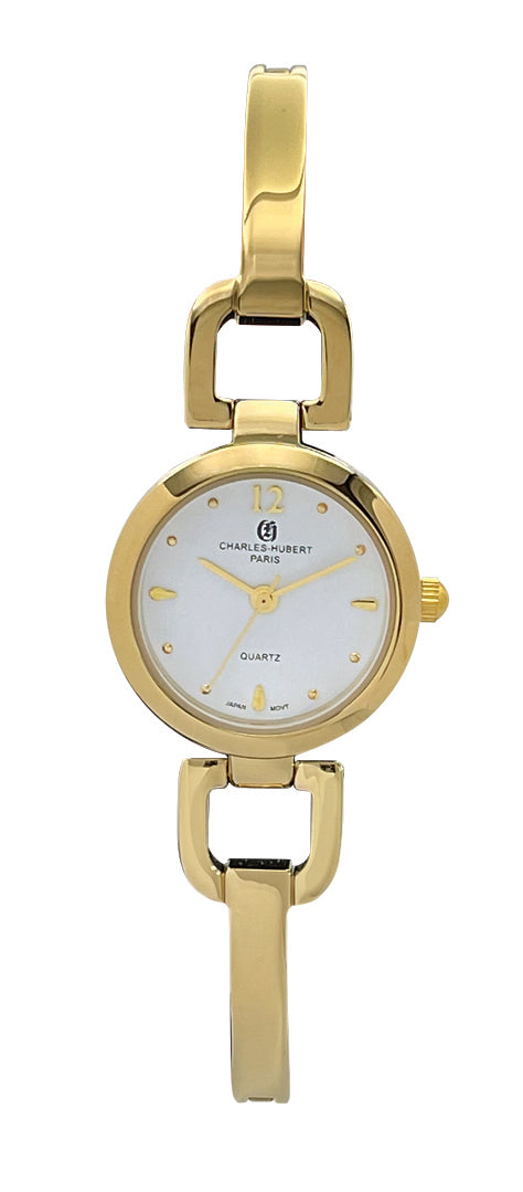 Charles-Hubert Gold-Plated Quartz Watch 6929-G
