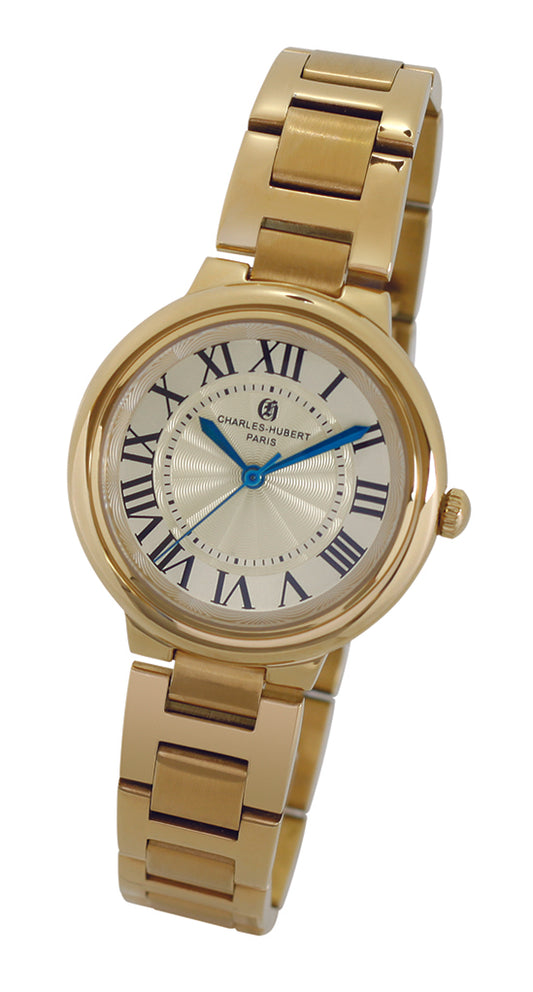 Charles-Hubert Gold-Plated Stainless Steel Quartz Watch 6930-G