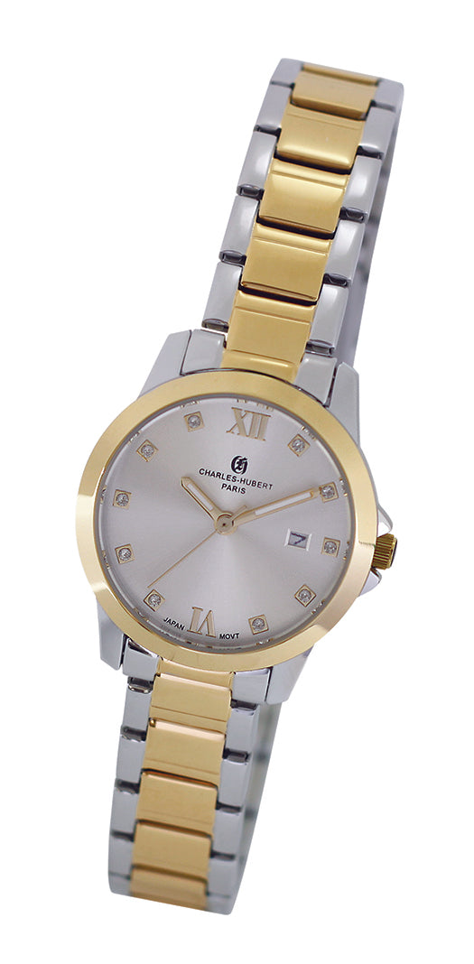 Charles-Hubert Two-Tone Stainless Steel Quartz Watch 6932-S