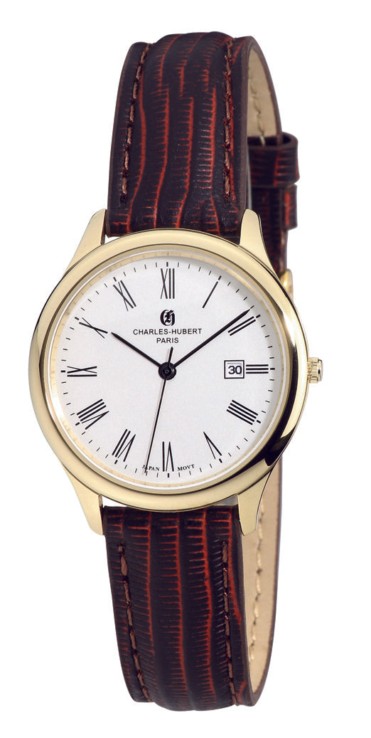 Charles-Hubert Gold-Plated Stainless Steel Quartz Watch 6960-G