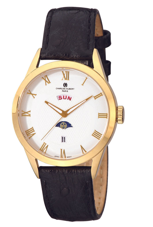 Charles-Hubert Gold-Plated Stainless Steel Quartz Watch 6980-G