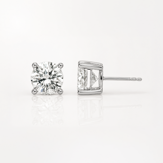 Classic Round Lab-Grown Diamond Stud Earrings