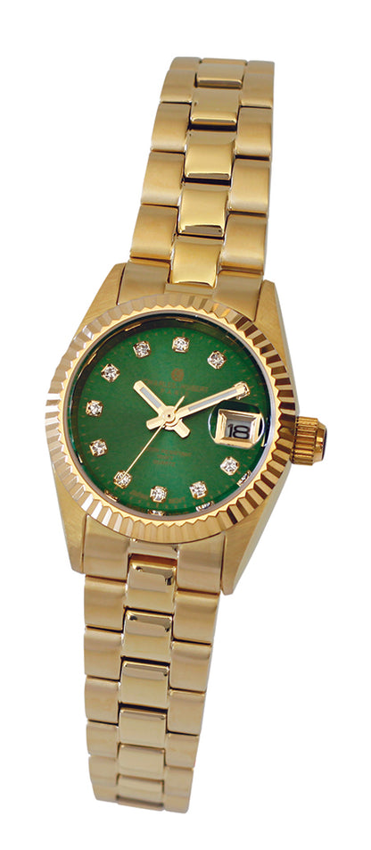 Charles-Hubert Gold-Plated Stainless Steel Quartz Watch 7036-G