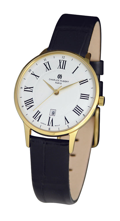 Charles-Hubert Gold-Plated Stainless Steel Quartz Watch 7037-G