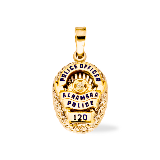 Alhambra Police Department Pendant - Gold & Two Tone