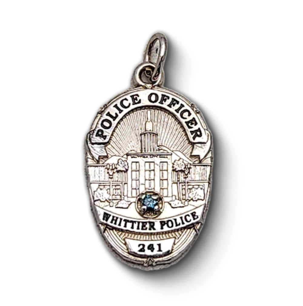 Whittier Police Department Badge Pendant