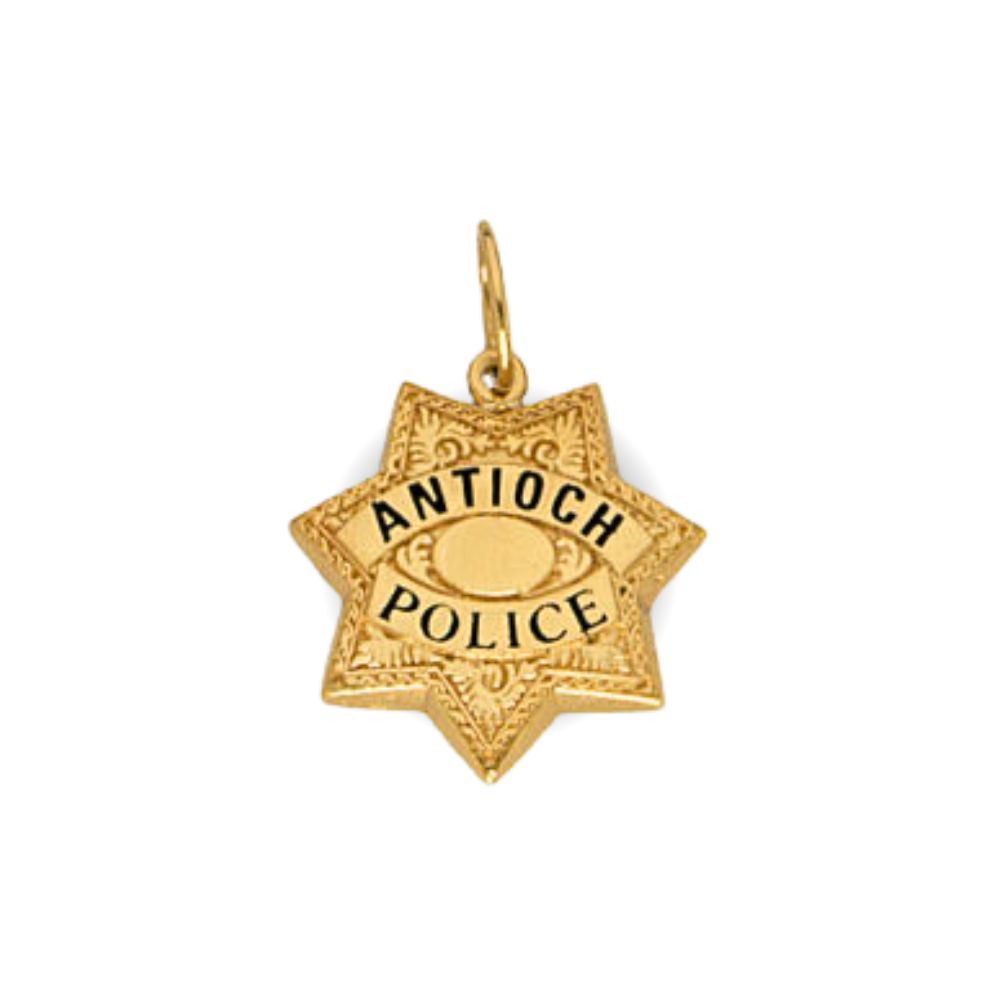 Antioch Police Department Small Badge Pendant - Gold