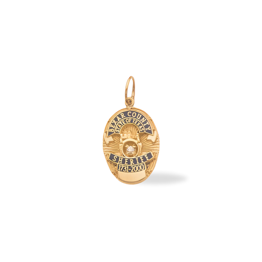 Bexar County Sheriff Department Medium Badge Pendant - Gold