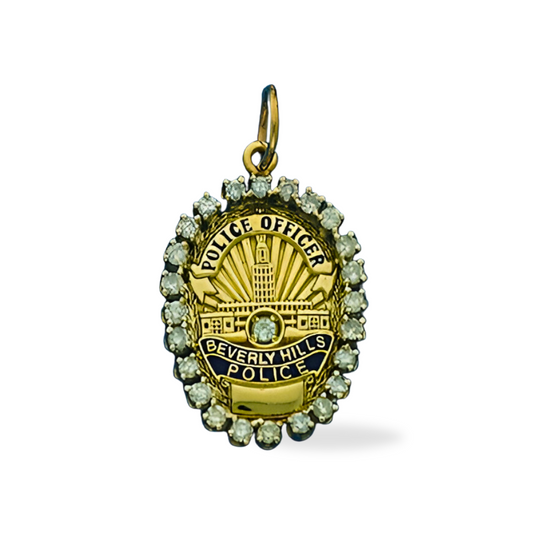 Beverly Hills PD - Badge Pendant - Gold & Diamond