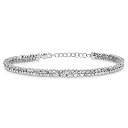 True Origin Lab Grown Diamond VS+ F+ 7 in with 1 in extension Complete Bracelet