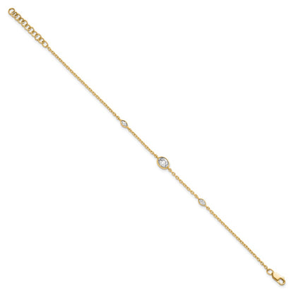 True Origin Lab Grown Diamond VS+ F+ 6.5 in with 1 in extension Complete Bracelet
