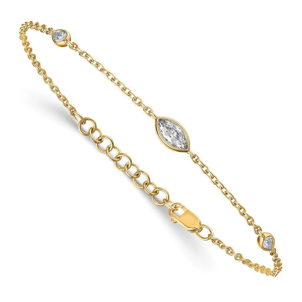 True Origin Lab Grown Diamond VS+ F+ 6.5 in with 1 in extension Complete Bracelet