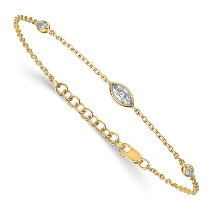 True Origin Lab Grown Diamond VS+ F+ 6.5 in with 1 in extension Complete Bracelet